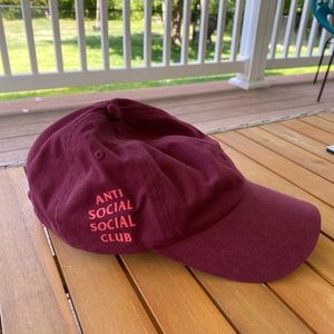 Anti social club adjustable hat